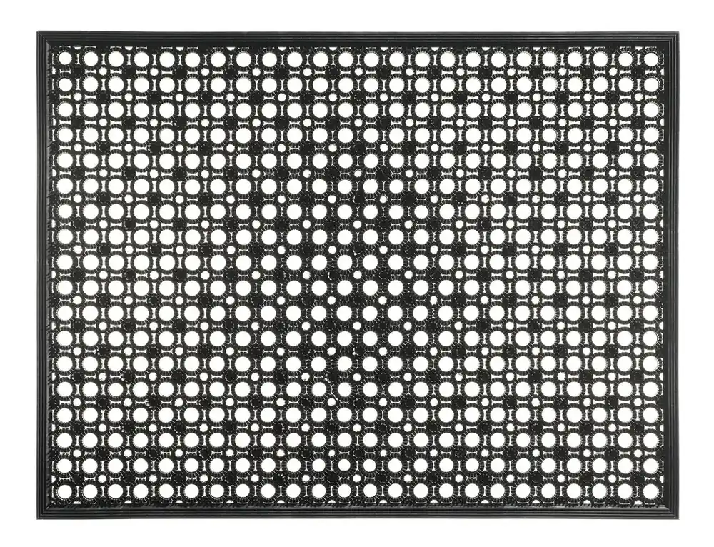Expressversand Fußmatte Lizzy schwarz 48 x 62 cm mit Vinylborsten